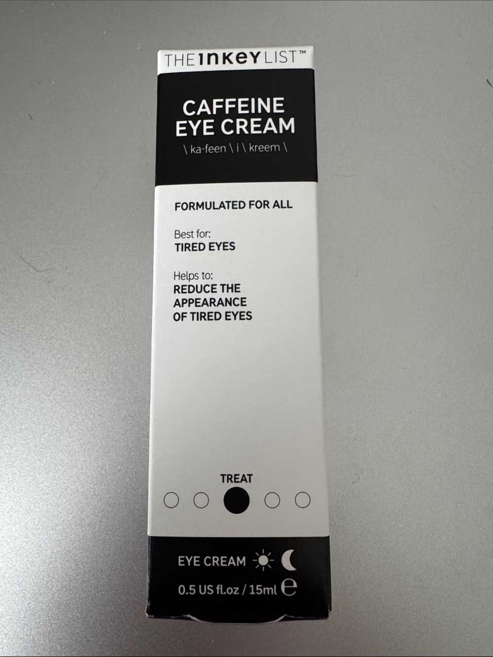 The Inkey List Caffeine Eye Cream - White & Black Packaging